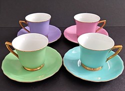 Carlsbad színes kávés csészék 4db együtt