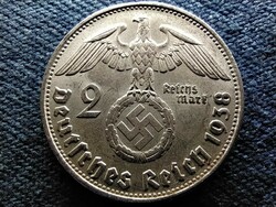 Németország Horogkeresztes .625 ezüst 2 birodalmi márka 1938 B (id60563)