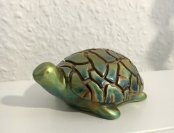 Zsolnay eozin repesztett teknős ,teknősbéka