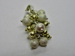 Beautiful spherical silver bag ornament, pendant