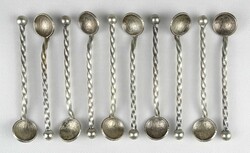 1N643 old thousand-year Hungary silver 1-crown decorative spoon set 1896