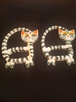 2 ceramic cats
