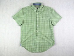 Original lacoste (m) elegant checkered short-sleeved men's shirt