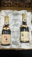 Tokaj wines in gift box with glass