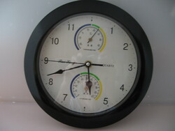 Rui king wall clock with hygrometer and thermometer