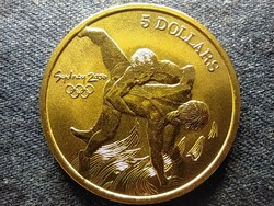 Ausztrália XXVII. Nyári Olimpia 2000 Sydney Birkózás 5 Dollár 2000 BU (id78633)