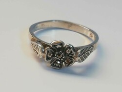 Antik ezüst gyűrű markazitokkal