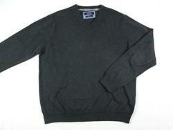 Original bugatti (l) elegant long sleeve men's dark gray sweater