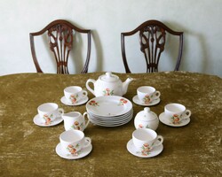 Herend bognár porcelain shop with fabulous strawberry pattern cake and coffee / tea set