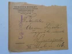 S3.45 Stamped envelope with violin merchant Bernard Törökszentmiklós 1931 - Budapest