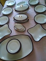 Antique Austrian 27-piece Dinnerware Set with Alt Wien and M+Z marks, deep-pressed number!