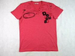 Original desigual (m) coral sporty short-sleeved men's t-shirt