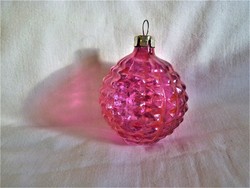 Old glass Christmas tree decoration - lantern (transparent!)