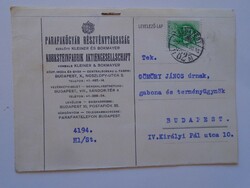 S5.36 Postcard - cork factory Budapest kleiner bokmayer - 1941 - hános gömöry Budapest