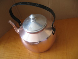Retro pink Norwegian aluminum teapot