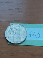 Italy 100 lira 1978, goddess Minerva, stainless steel 113