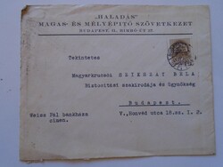 S9.31 LETTER SHEET 1941 Haladás Deep Construction - Magyarkrucsói Szikszay Béla agency