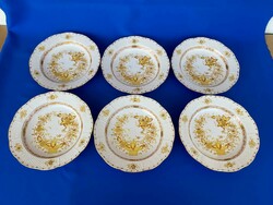 Herend yellow Indian basket soup plates