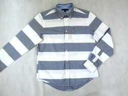 Original tommy hilfiger (s) elegant striped long sleeve men's shirt