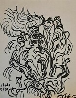 Béla Kádár: wind ink drawing paper.