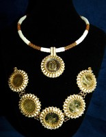 Pearl necklaces with Egyptian coins