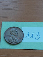 Usa 1 cent 1966 abraham lincoln, copper-zinc 113