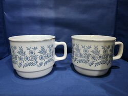 Pair of Zsolnay retro mugs with rare decor
