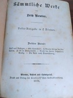 Gótbetűs német nyelvű könyv, 1878-as kiadás
