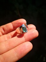 Valódi kék turmalin ezüst gyűrű