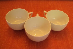 3 Fine porcelain coffee cups.