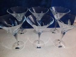 Martinis poltar ólomüveg kristály pohár készlet