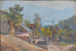 Holba tivadar (1906 - 1995): house on the hill
