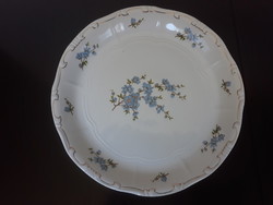 Zsolnay kék barackvirágos nagy méretű süteményes tál, kínálótál, 29 cm