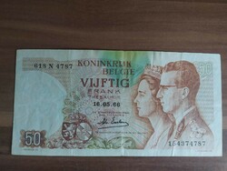 Belgium, 50 francs, 1966