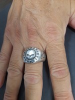 Harley davidson solid silver 925 men's ring. 19.5 Grams.
