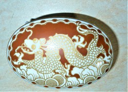 Kígyó díszes porcelán  cukortartó, kínáló bonboniér