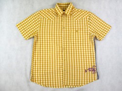 Original wrangler (l) elegant checkered short sleeve men's shirt