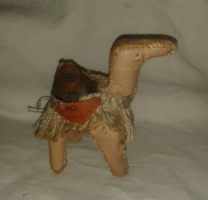 Retro decorative object (camel made of leather)