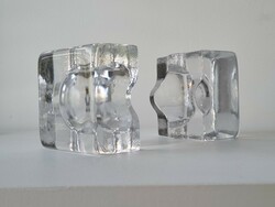 Bertil Vallien puzzle artistic Swedish ice glass sculpture, decorative item - kosta boda design '70s