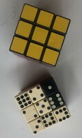 Rubik's magic cube and dominoes