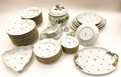 12 Personal 127-piece dinnerware set with rose patterns from Herend