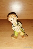 Szaxofonos kisfiú só-szobor figura 8,5 cm magas
