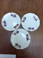 Chinese porcelain flower cake plate 3 pcs