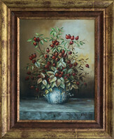 Beautiful still life by Margit Pál of Ballony - lace bush branches