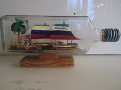 Patience glass - Mauritius - 26 x 12 x 6 cm - old - rich in detail - flawless