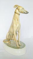 Zsolnay 26cm Világos barna Kutya szobor