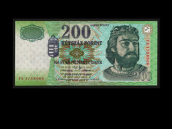 200 FORINT 2002 FB - RITKA SZÉP BANKJEGY - aUNC (Olvass!)