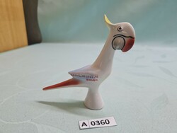 A0360 Hóllóházi art deco parrot Hajdúszoboszló souvenir 13.5 cm