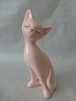 Extrém ritka,rózsaszín art deco cica,macska