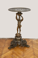 Neo-baroque figural table (metal alloy)